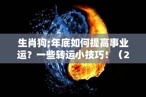 生肖狗;年底如何提高事业运？一些转运小技巧！（2021年属狗如何提升财运）