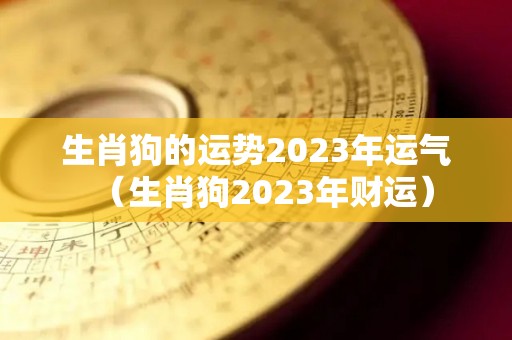 生肖狗的运势2023年运气（生肖狗2023年财运）