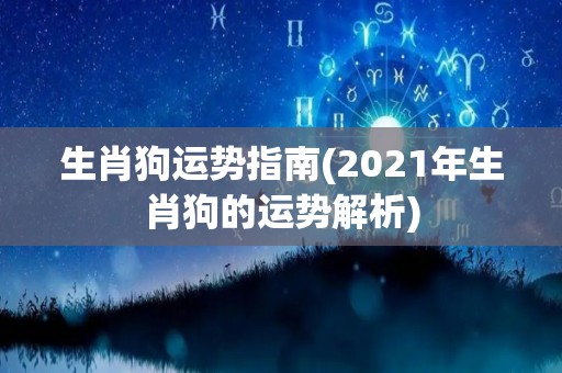 生肖狗运势指南(2021年生肖狗的运势解析)