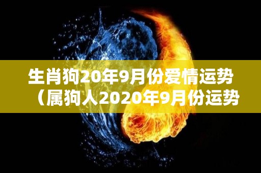 生肖狗20年9月份爱情运势（属狗人2020年9月份运势如何）