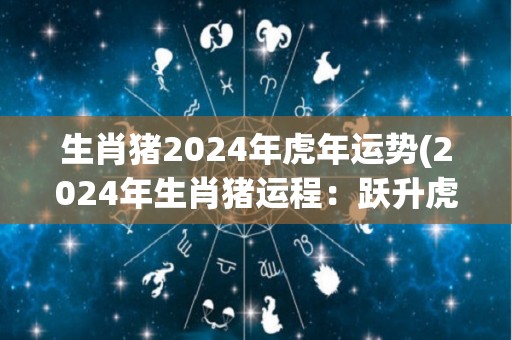 生肖猪2024年虎年运势(2024年生肖猪运程：跃升虎年财运！)