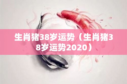 生肖猪38岁运势（生肖猪38岁运势2020）