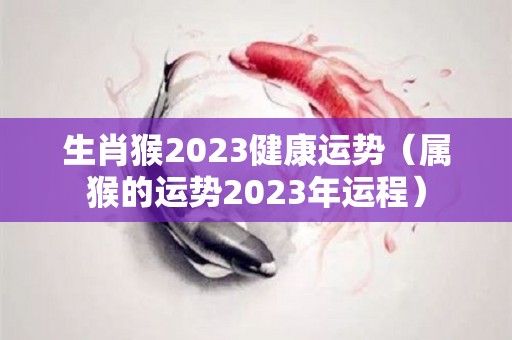 生肖猴2023健康运势（属猴的运势2023年运程）