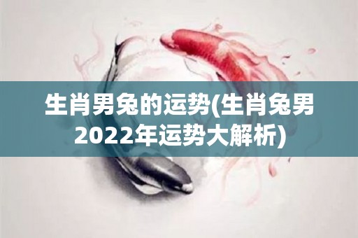 生肖男兔的运势(生肖兔男2022年运势大解析)