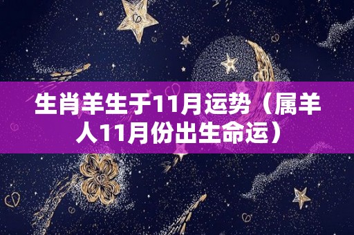 生肖羊生于11月运势（属羊人11月份出生命运）