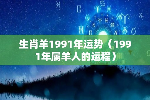 生肖羊1991年运势（1991年属羊人的运程）