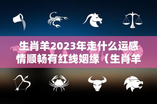 生肖羊2023年走什么运感情顺畅有红线姻缘（生肖羊在2023年的运势）