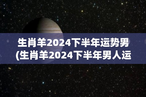 生肖羊2024下半年运势男(生肖羊2024下半年男人运势解析)