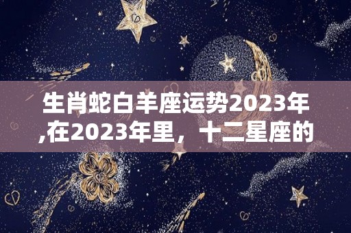 生肖蛇白羊座运势2023年,在2023年里，十二星座的运势如何