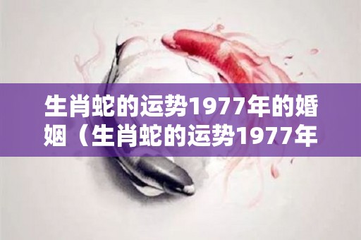 生肖蛇的运势1977年的婚姻（生肖蛇的运势1977年的婚姻如何）