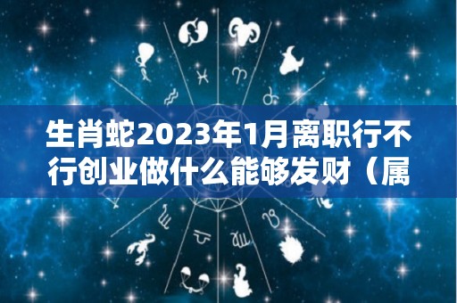 生肖蛇2023年1月离职行不行创业做什么能够发财（属蛇的在2023年的运势好不好呢）