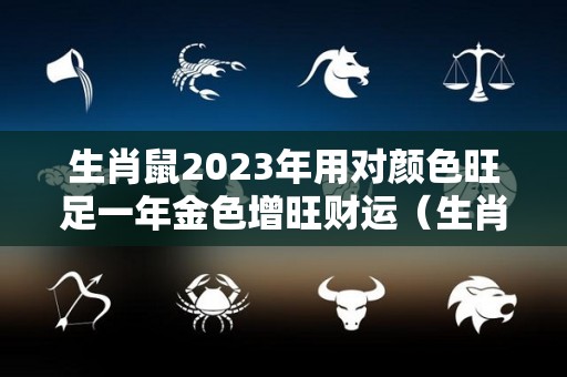 生肖鼠2023年用对颜色旺足一年金色增旺财运（生肖鼠在2023年的运势以及注意月份）