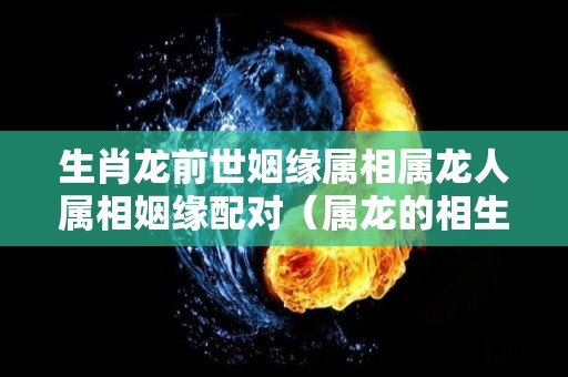 生肖龙前世姻缘属相属龙人属相姻缘配对（属龙的相生）