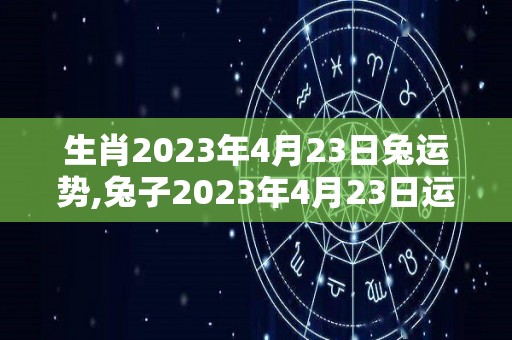 生肖2023年4月23日兔运势,兔子2023年4月23日运势如何