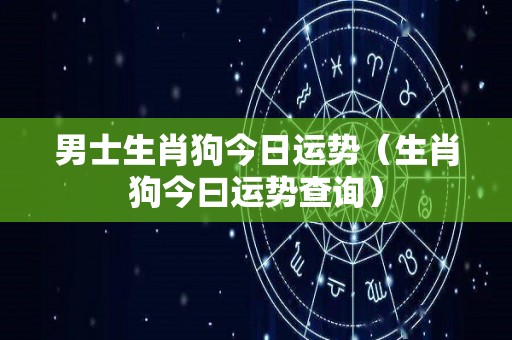 男士生肖狗今日运势（生肖狗今曰运势查询）