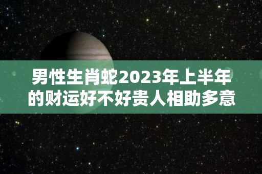 男性生肖蛇2023年上半年的财运好不好贵人相助多意外之财（蛇年出生的人2023年运程每月运势）