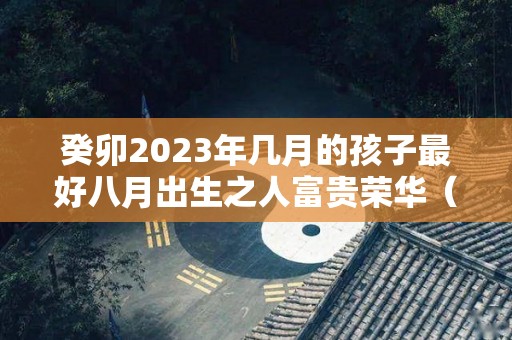 癸卯2023年几月的孩子最好八月出生之人富贵荣华（癸卯年生宝宝好吗）