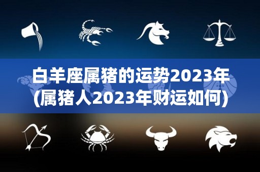 白羊座属猪的运势2023年(属猪人2023年财运如何)