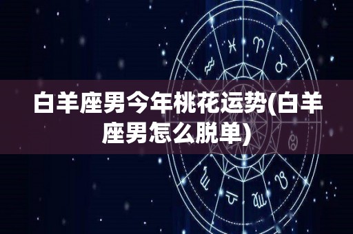 白羊座男今年桃花运势(白羊座男怎么脱单)