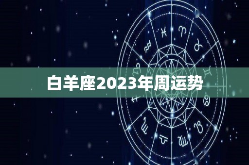 白羊座2023年周运势