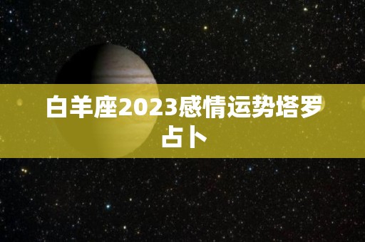 白羊座2023感情运势塔罗占卜