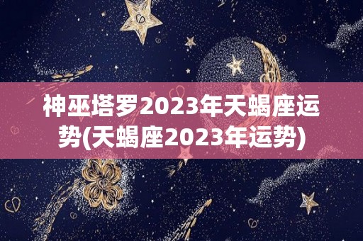 神巫塔罗2023年天蝎座运势(天蝎座2023年运势)