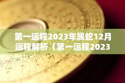 第一运程2023年属蛇12月运程解析（第一运程2023年属蛇12月运程解析）