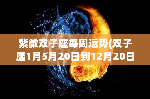 紫微双子座每周运势(双子座1月5月20日到12月20日的运势)