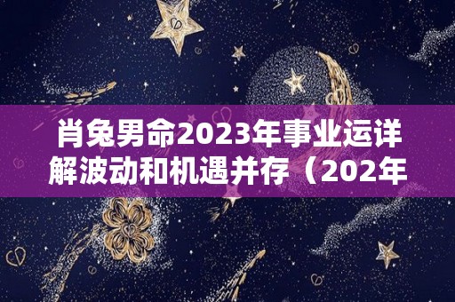 肖兔男命2023年事业运详解波动和机遇并存（202年属兔男人100%每月运势）