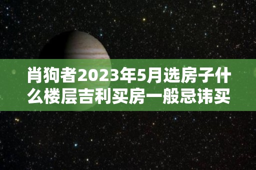 肖狗者2023年5月选房子什么楼层吉利买房一般忌讳买几楼（生肖狗在2023年的运势以及注意月份）