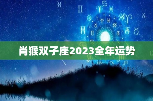 肖猴双子座2023全年运势