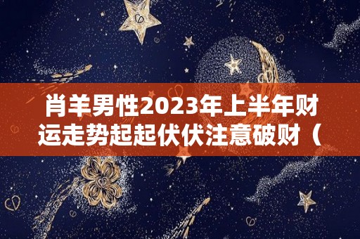 肖羊男性2023年上半年财运走势起起伏伏注意破财（2023年属羊男人的财运）