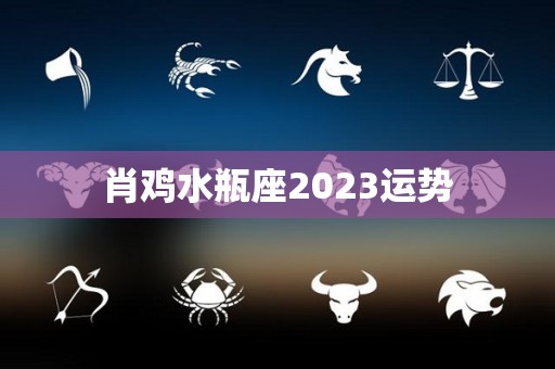 肖鸡水瓶座2023运势