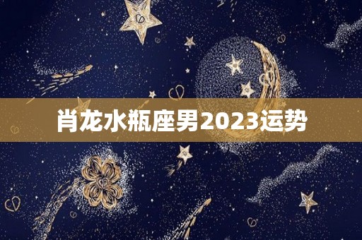 肖龙水瓶座男2023运势