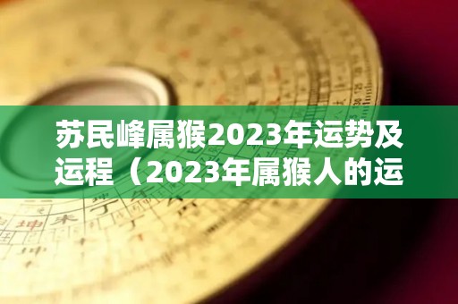 苏民峰属猴2023年运势及运程（2023年属猴人的运势）