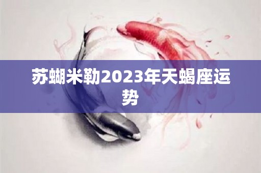 苏蝴米勒2023年天蝎座运势