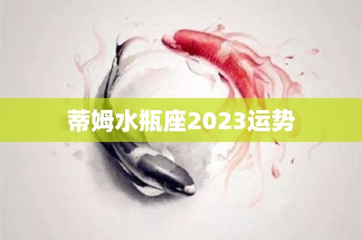 蒂姆水瓶座2023运势