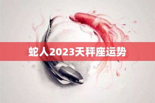 蛇人2023天秤座运势