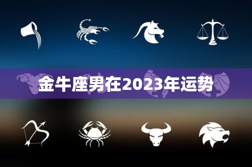 金牛座男在2023年运势