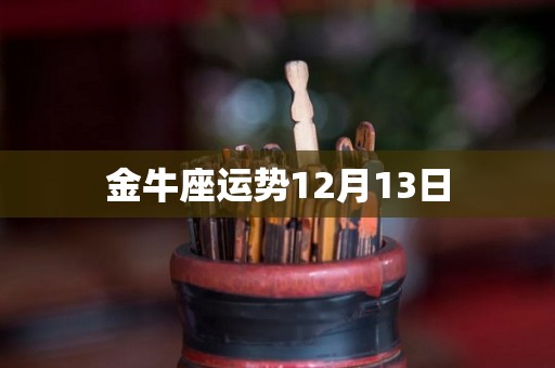 金牛座运势12月13日