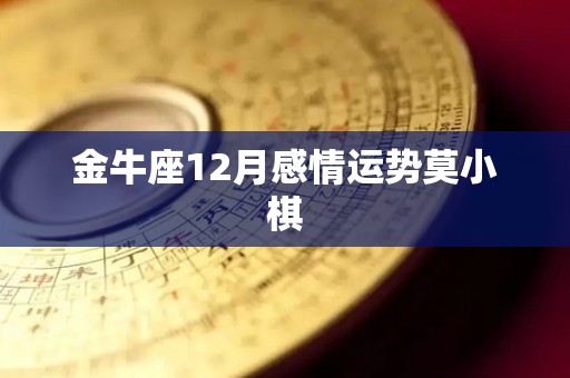 金牛座12月感情运势莫小棋