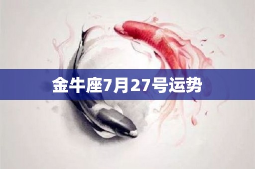 金牛座7月27号运势