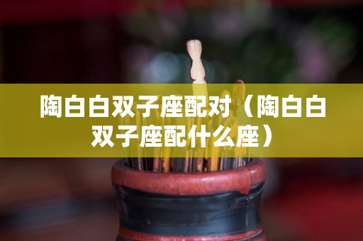 陶白白双子座配对（陶白白双子座配什么座）