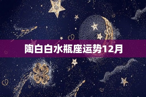 陶白白水瓶座运势12月