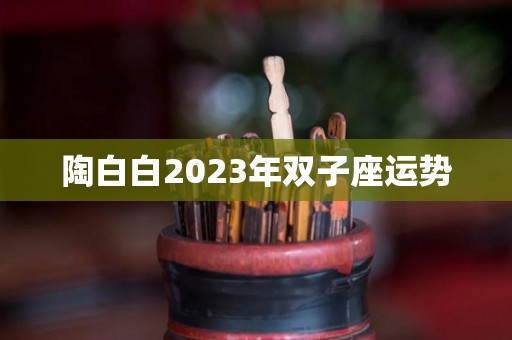 陶白白2023年双子座运势