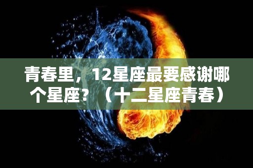 青春里，12星座最要感谢哪个星座？（十二星座青春）