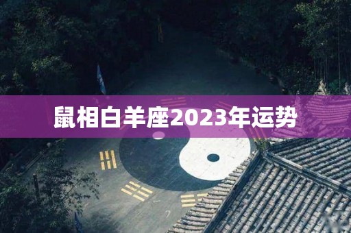 鼠相白羊座2023年运势