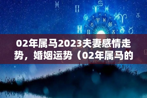 02年属马2023夫妻感情走势，婚姻运势（02年属马的婚姻如何）