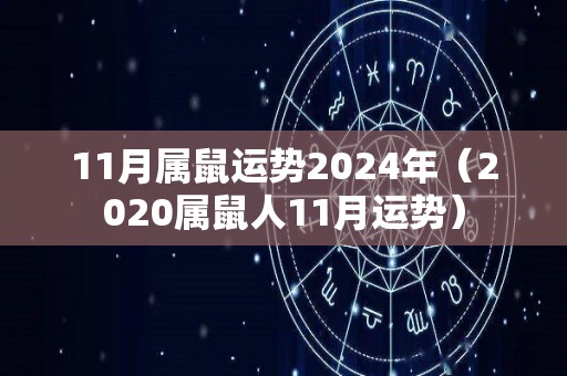 11月属鼠运势2024年（2020属鼠人11月运势）