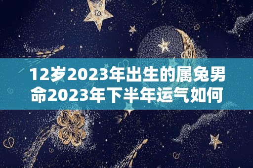 12岁2023年出生的属兔男命2023年下半年运气如何运势详解（2023年属兔的孩子什么命）